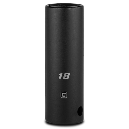 Capri Tools 1/2 in Drive 18 mm 6-Point Metric Deep Impact Socket 5-5218